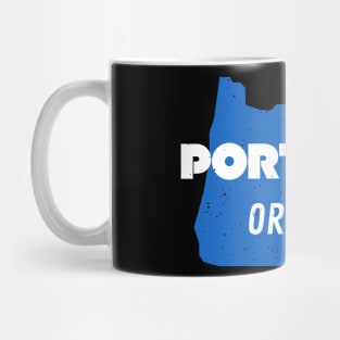 Portland Oregon State Map USA Pride Mug